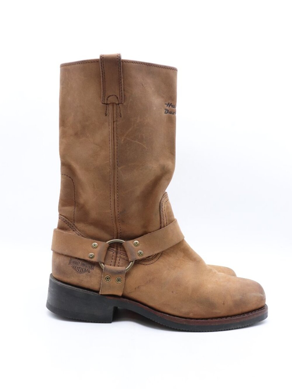 Harley-Davidson Harness Boots Men's Size 10.5 Brown Leather Motorcycle Boots